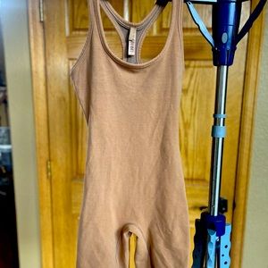 SKIMS Outdoor mid thigh bodysuit in tigers eye